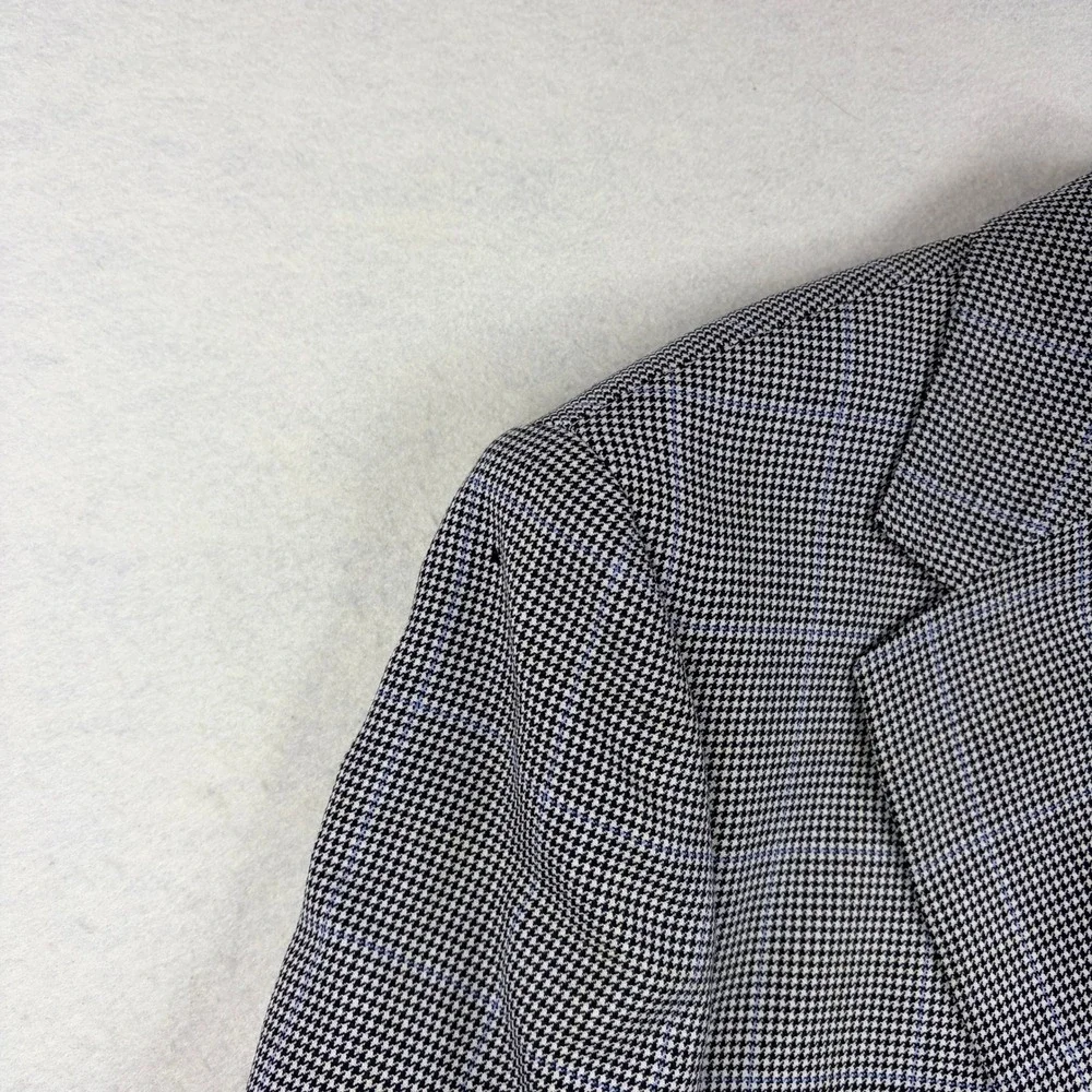 NWT! Brooks Brothers 346 Mens 40R Wool Houndstooth Blue Windowpane Sport Coat